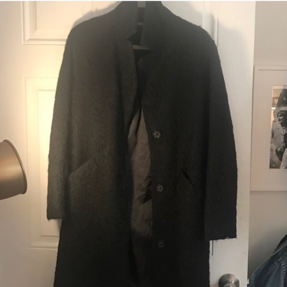 Top shop black haired coat Marla Singer